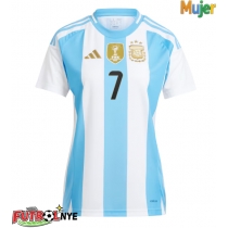 Camiseta Argentina Rodrigo De Paul #7 Primera Equipación para mujer Copa America 2024 manga corta